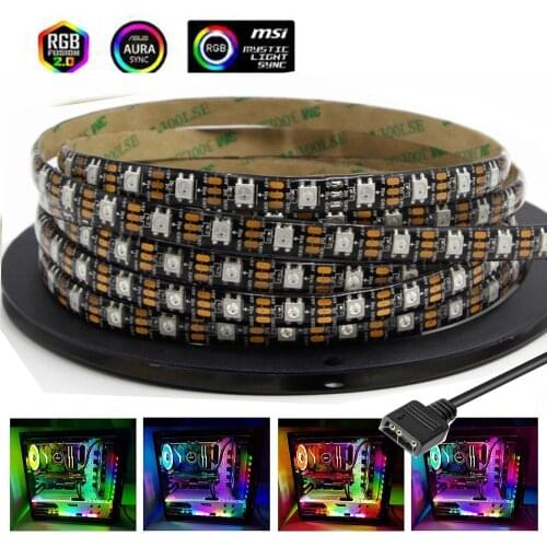 LED Strip Digital Light RGB 5V Addressable ws2812b ws2812 Strip For PC case Motherboard 3 Pin Header for ASUS Aura SYNC Light