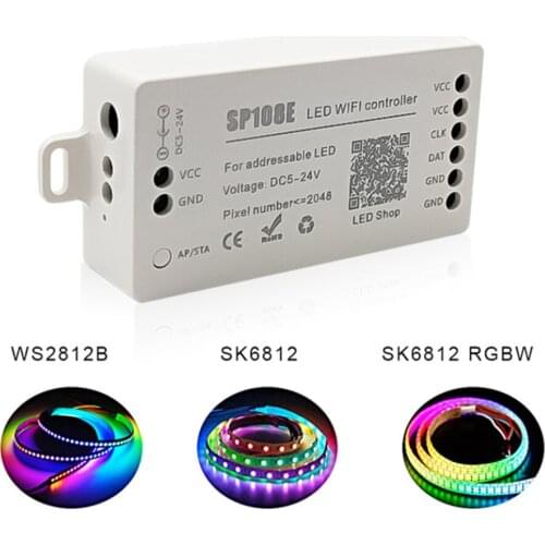 LED Wifi SP108E Magic Controller WS2812B WS2813 Etc LED Strip Module Light Smart APP Wireless Control IOS 10/Android 4.4 DC5-24V