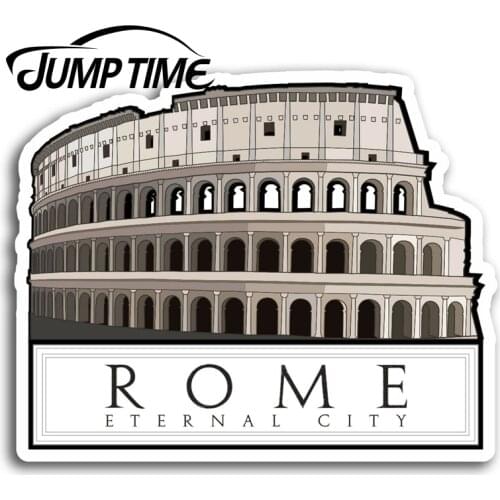 Jump Time for Colosseum Rome Italy Vinyl Stickers Fun Sticker Laptop Luggage Car Decal Window Wiper Trunk Car Styling