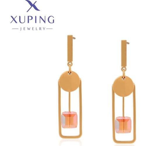 Xuping Jewelry New Arrival Drop Earring with Crystal for Women Girls A00596390
