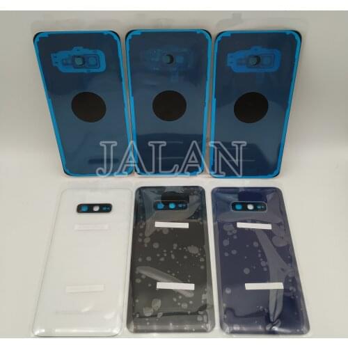 Back Cover Glass With Camera Lens For Samsung S10E Battery Cover Glass Rear Back Door SM-G970 Housing Case Repair Replacement
