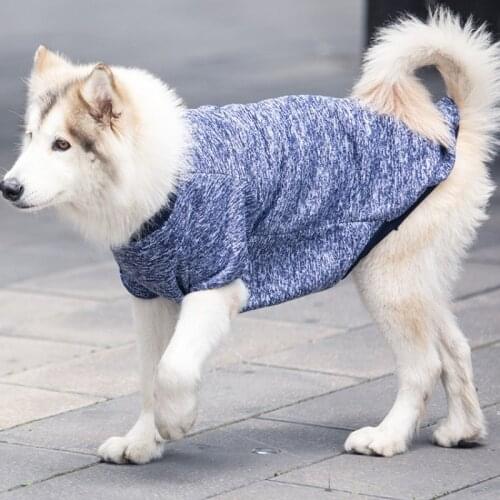 Winter Big Dog Clothes Dog Coats Solid Sweatshirt Large Size Pet Clothing Golden Retriever For Dogs Pets Costume