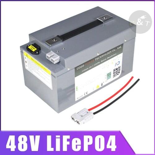 48V 200AH LifePo4 Battery 48V 5000W 8000W 10KW with BMS Deep Cycle Free Maintenance Golf Car Solar Energy Storage