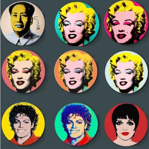 6/7/8/10 Inch European Style Andy Warhol Painting Wall Plate Decorative Plate Ceramic Art Plate Home Living Room Decor