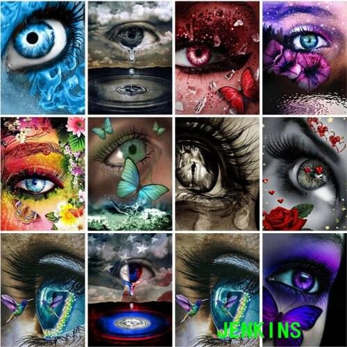 Eye Diamond Diy 5D Diamond Painting Embroidery Cartoon Abstract Cross Stitch Full Round Drill Manual Resin Art Gift Home Decor