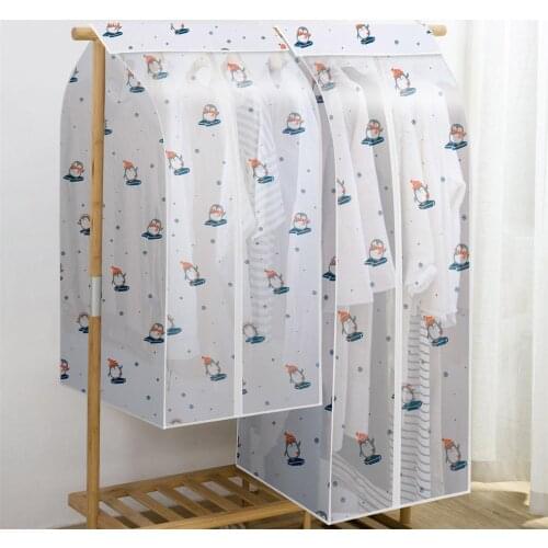 Large PEVA Clothing Dust Cover Garment Bag Suit Coat Clothes Cover Protector Closet Organizer Storage Dress Bags