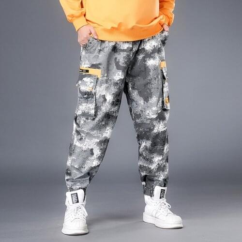 Plus 7XL 6XL 5XL Autumn and winter new Japanese loose casual trousers fashion mens multi-pocket camouflage overalls hot sale