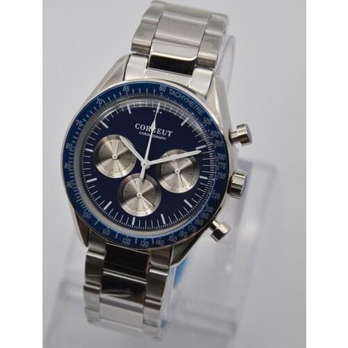 Watch Men Fashion Sport Multifunction Quartz Clock Mens Watches CORGEUT Top Brand Luxury 24 hours full chronograph Wrist watch