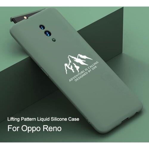 GKK Liquid Silicone Soft Case For OPPO Reno Lifting Camera Full Protection Shockproof Baby Skin Cover For OPPO Reno Case Fundas