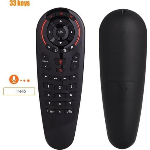 G30 Voice Remote Control 2.4G Wireless Search Air Mouse 33 Keys IR Learning Gyroscope Google Assistant for X96 mini vs G10 G50