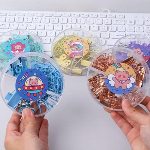 Combination Dovetail Clip Set Stationery Binder Clips Novelty Cute Paperclips Paper Clips Metal Hybrid Binder Office Supplies