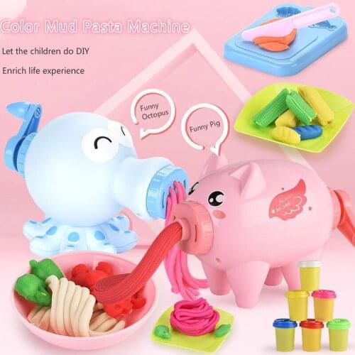 Creative Pig Color Clay Pasta Machine ChildrenS Puzzle DIY Color Clay Toy Simulation Plasticine Suit Pretend Play Kitchen Toys