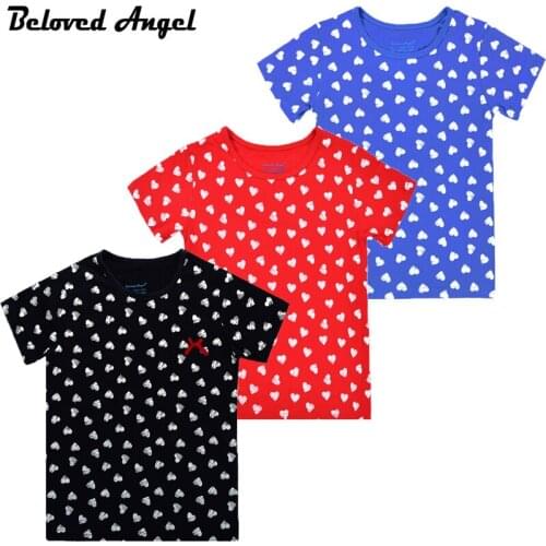Beloved Angel Summer Baby Boys T Shirt Print 100% Cotton Tops Tees T Shirt For Girls Kids Children Outwear Clothes Tops 1-6 Year