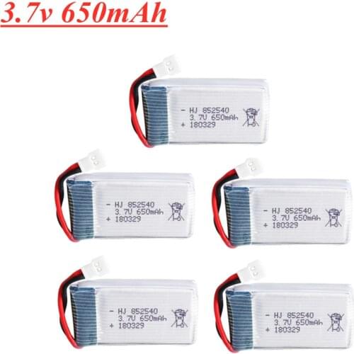 3.7V 650mAh 25c lipo Battery For Syma X5C X5 X5SW X5SC X5C-1 H5C Upgraded 650mAh 852540 Drone Battery 1pcs to 10pcs