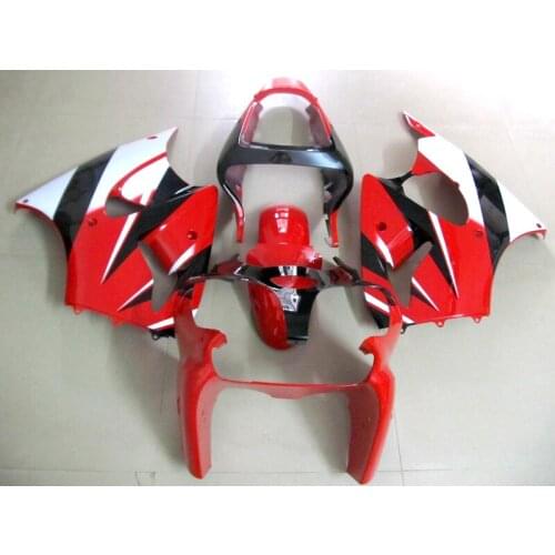 Best zx6r 2000 2002 2001 Injection Fairings For Kawasaki 00 01 02 Aftermarket red black Fairing Kit t10