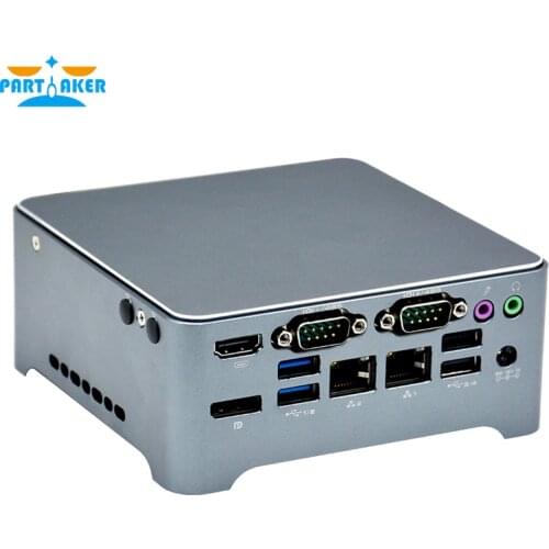 Partaker N5 Fanless Industrial computer Nano Nuc dual ethernet lan Core i5 8265U i5 10210U mini pc For Office home school