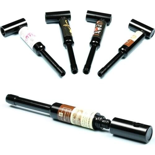 Fashion Red Wine Bottle Smok Metal Pipe Portable Tobacco Pipes Gifts Narguile Grinder Mouthpiece Cigarette Holder