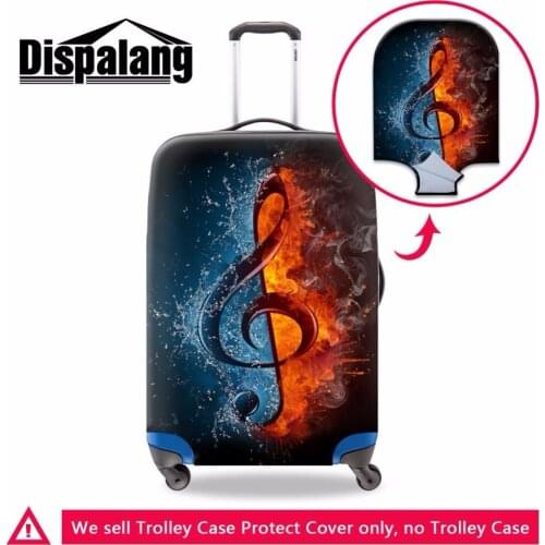 Dispalang fashion musical note print 18-32 inch suitcase protective dust cover stretch luggage cover travel trolley case cover