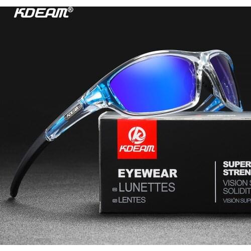 KDEAM Outdoor Activities Polarized Sunglasses For Men Women Durable TR90 Frame Clear Vision Sun Glasses Sports Running Fishing
