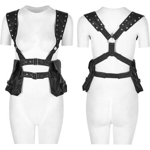 PU Vintage Steampunk Chest Bag Women Hip-Hop Tactical Streetwear Style Waist Pack Men Outdoor Shoulder Holsters Sling Sidebags