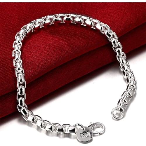 New 925 Sliver FashionJewelry Simple Charm Bracelet For Women Wedding Party Daily Accessories Lucky Chain