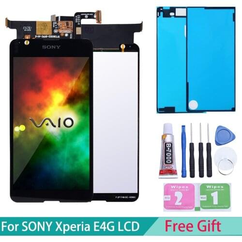 Original For SONY Xperia E4G E2003 E2033 LCD Display Digitizer Sensor Glass Panel Assembly Replacement Parts