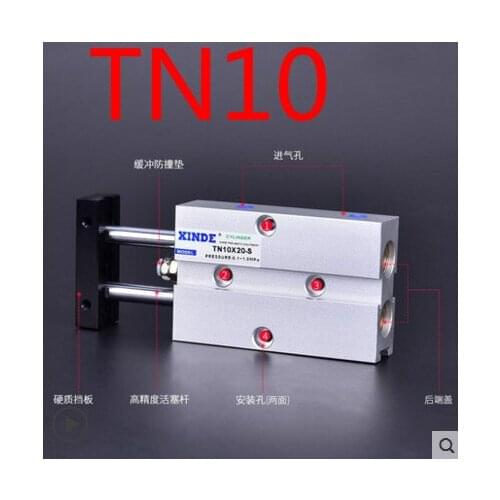 Aluminum Alloy TN Type Pneumatic Cylinder 10mm Bore 10/15/20/25/30/35/40/45/50/60/70/75/80/90/100/125/150mm Stroke Air Cylinder