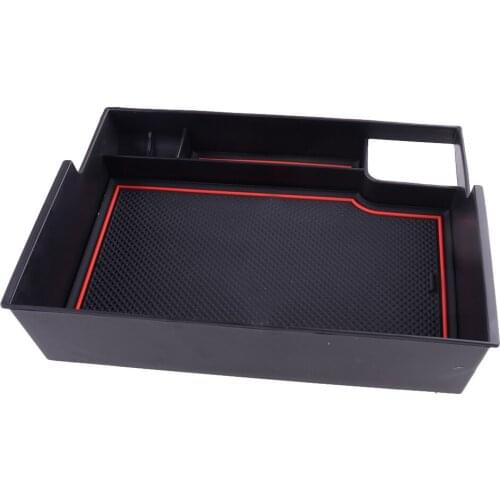 Front Center Center Console Armrest Storage Box Organizer Container Tray Car Black Plastic Fit For Ford Explorer 2020