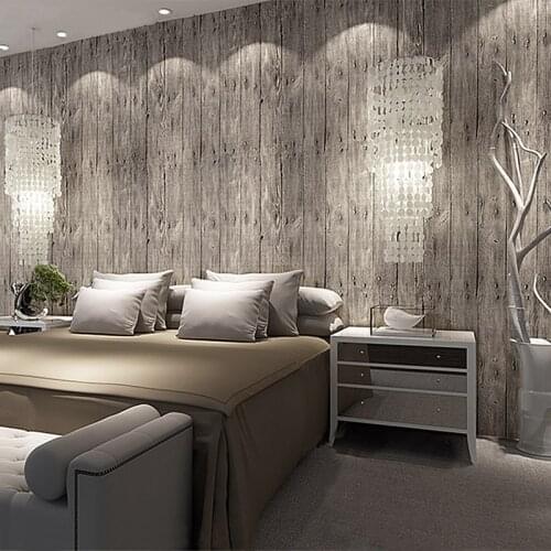 Retro Imitation Wood Grain Wallpaper Living Room Bedroom Restaurant Hotel Clothing Store PVC Waterproof Thickened Wall Paper 3D