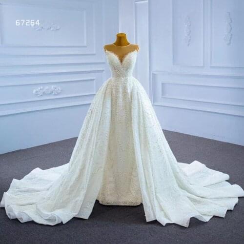 Luxurious Vestido De Noiva Long Sleeve Lace Vintage Wedding Dresses 2021 Sexy Illusion Appliques Ball Gown Bridal Gowns