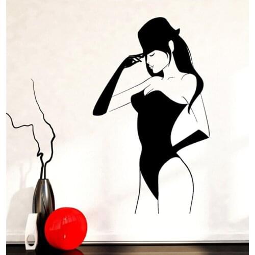Sexy Girl Club Sticker naked Decal Muurstickers Posters Vinyl Wall Decals Pegatina Quadro Parede Decor Mural Sexy Girl Sticker