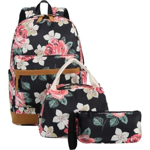 Wholesale School Backpack Girls Teens Bookbags Set 15 inches Laptop Bag Kids Lunch Tote Bag or Shoulder bag 30pcs/Lot
