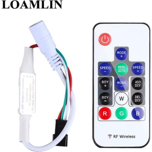 14-Key RGB Wireless Remote Control Mini RF LED Controller 14-Key Dc 5V -24V Sp103E WS2812 WS2811 Color For 5050 3528 LED Strip