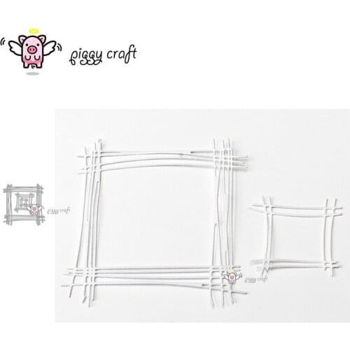 Piggy Craft metal cutting dies cut die mold 3Pcs Woven cross frame Scrapbook paper craft knife mould blade punch stencils dies