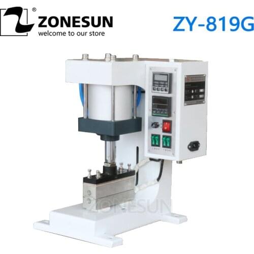 ZONESUN ZSP-890-G Pneumatic Stamping Machine Leather LOGO Printer Pressure Words Machine Shoelace Flattening Machine