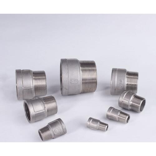 1/8" 1/4" 3/8" 1/2" 3/4" 1" 1-1/4" 1-1/2" 2" BSPT Female To Male Bushing 304/316 Stainless Plumbing Pipe Fitting Water Gas Oil