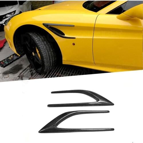 2PCS For Ferrari California Carbon Fibre / FRP Front Bumper Decoration Splitter Spoiler Protector Car Styling Auto Accessories