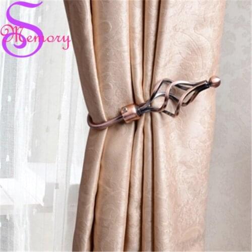 2pcs U Style Curtain Tie Back Metal Tieback Holders Wall Hooks Hanger Home Decor
