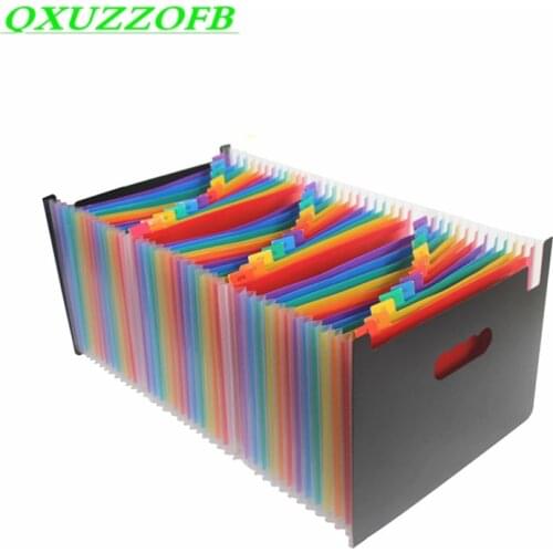 48 Layers A4 Document Standing Accordions Pockets Expanding File Folder Waterproof Organizer Bag For Business Office Stationery