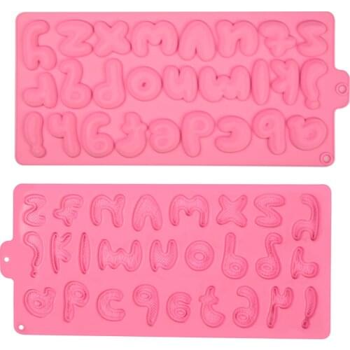3D English letter Silicone Mold Letters Chocolate Mold Cake Decorating Tools Tray Fondant Molds Jelly Cookies Baking Mould