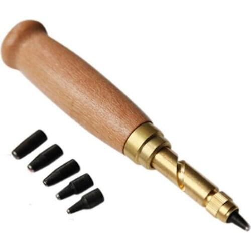 6PCS/Set Automatic Leather Hole Punch Tool Cutter Multifunction Sewing Leather Craft Tool for DIY Belt