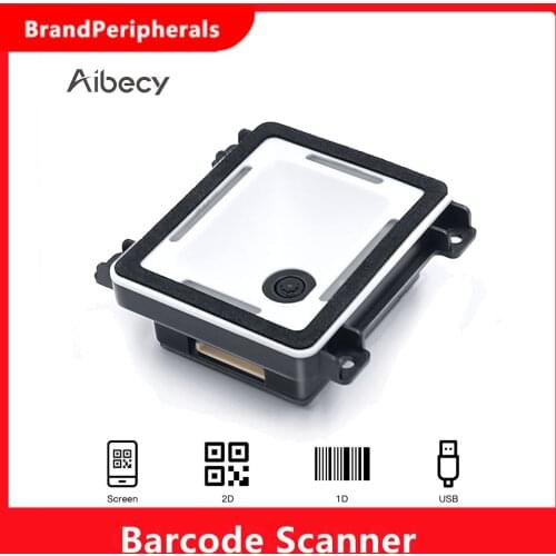 Aibecy 1D/2D/QR Embedded Barcode Scanner Self-Induction Module Scanner USB Connection for Tickets Checking Mobile Payment