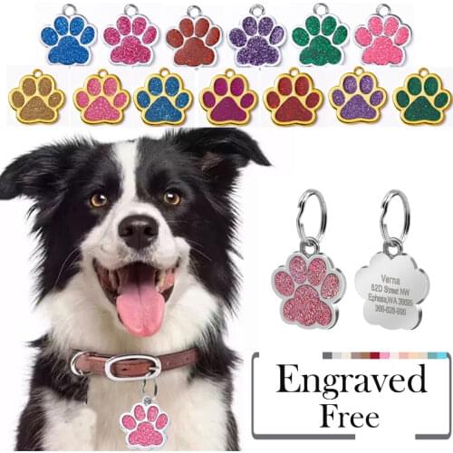 Dog Tag Personalized Pet Puppy Cat ID Tag Engraved Custom Dog Collar Accessories Customized Address Name Tag for Dogs Cats