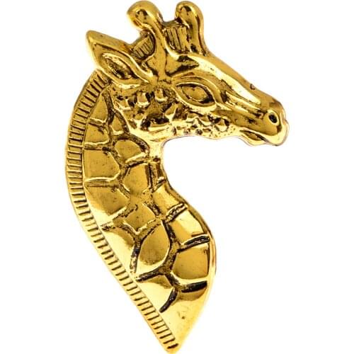 CINDY XIANG Antique Gold And Silver Plated Giraffe Head Brooch Animal Design Fashion Pin Vintage Jewelry High Quality