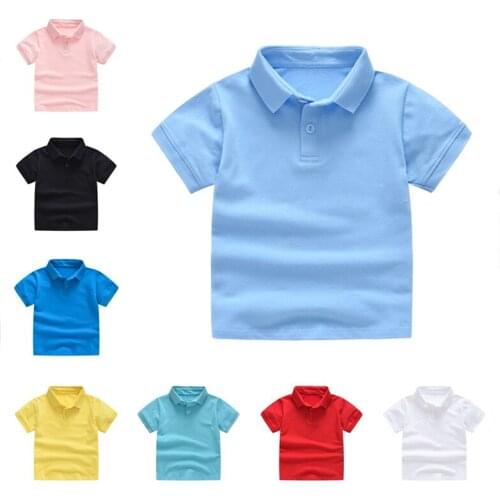 Kids Clothing Solid T-Shirt Boys Cotton Summer Fashion Sport Tops Infants High Quality 2-7 Years Children Short Sleeve Costume