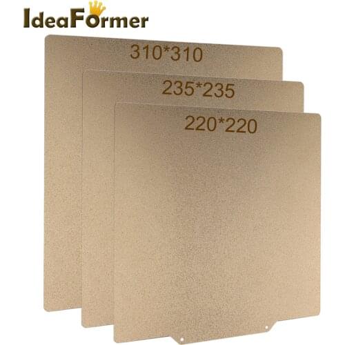 Double Sided Textured Removal PEI Magnetic Base 310/235/220mm PEI Spring Steel Sheet Flex Hot Bed Sticker For CR10 Ender 3