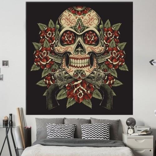 Fanaijia skull Tapestry for wall Decorative Mandala Tapestry 210cmx150cm Wall Hanging Throw Bedspread comfortable beach towel