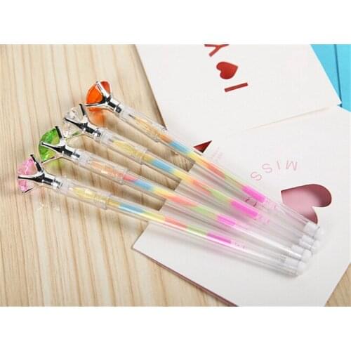 Diamond Crystal Rainbow Gel Pen Cute School Gel Pen For Students Kids Christmas Gift 200 pcs Mixed