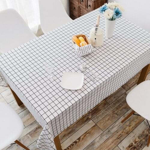 Cotton and linen table cloth pastoral lattice Nordic rectangular simple modern coffee table Manteles de mesa nappes
