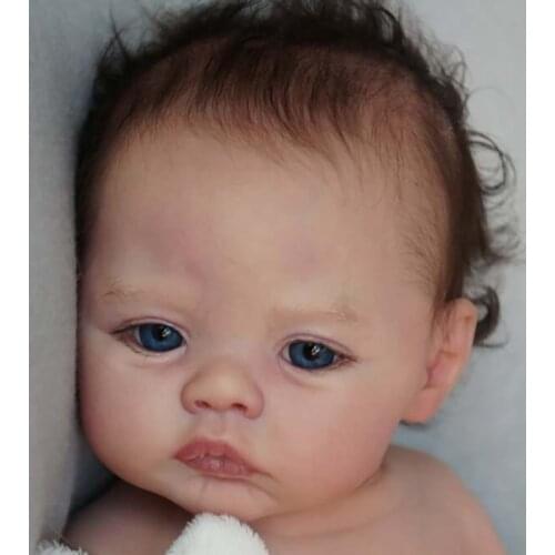 17Inch DIY Reborn Doll Kit Premie Size Baby Doll Parts Soft Touch Cloth Body and Silicone Body Unfinished Blank Reborn Dolls